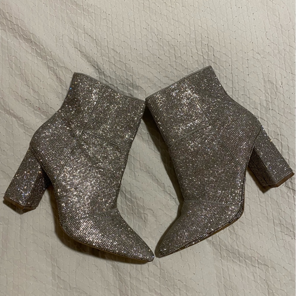 MADDEN GIRL by Steve Madden Rhinestone Booties Sz 8